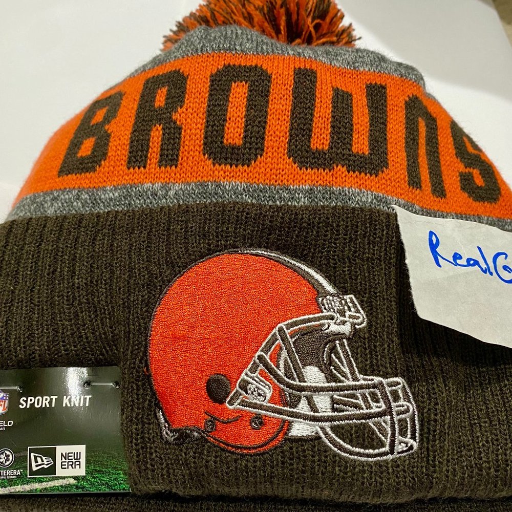 Nwt RARE 100% New Era 2016 Cleveland Browns Sport Knit Hat NFL Cap Winter Beanie